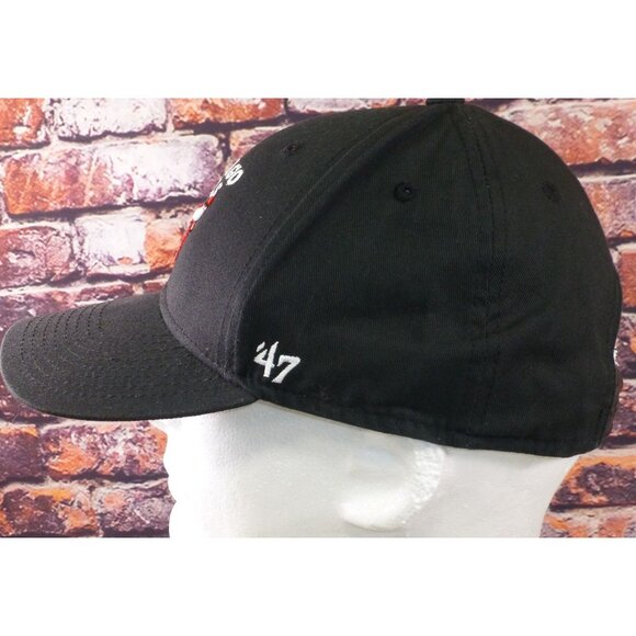 Chicago Bulls Hat Cap Strapback Black '47 Brand Basketball NBA Logo Embroidered - Picture 4 of 6